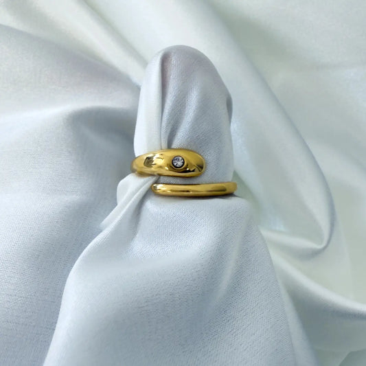 Bague en acier inoxydable, résistant à l’eau, bague sans ternissement, bijou de mode, bijou plaqué or